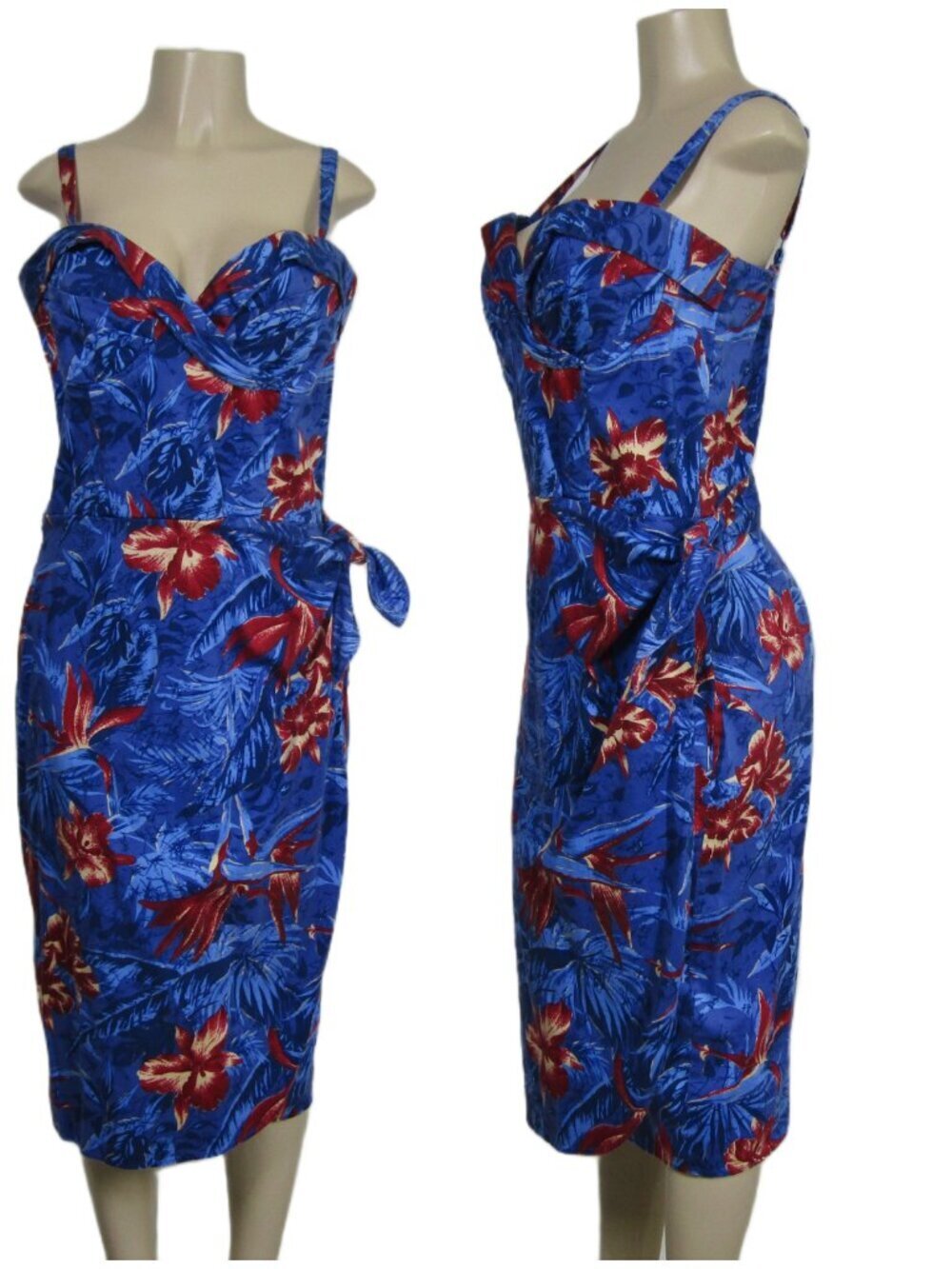 Deadly Dames MALIBU TIKI  Pinup Girl Hawaiian Sarong Bombshell Vamp Dress 2X